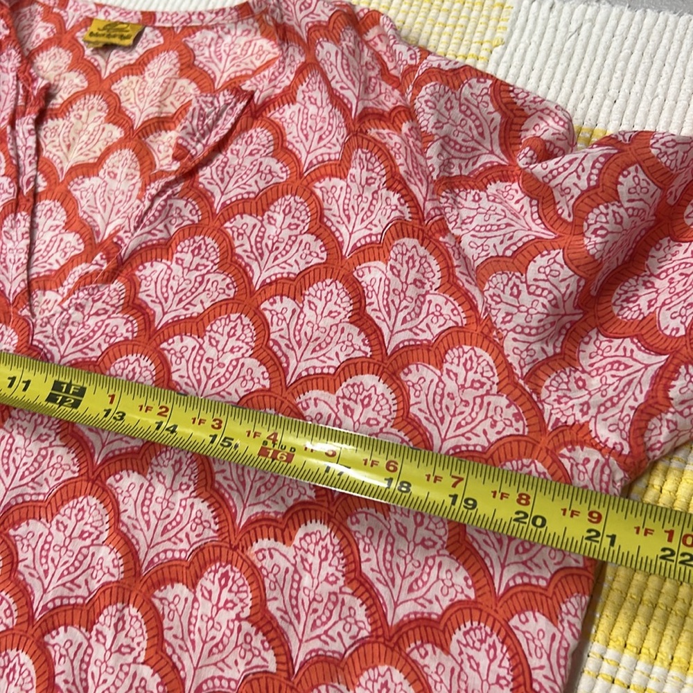 Roberta Roller Rabbit Tunic Orange Red Medium - image 6